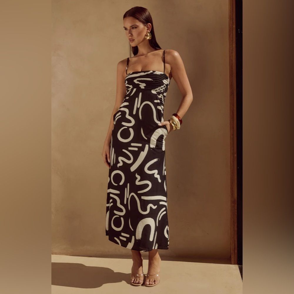 Runaway Black Midi Dress